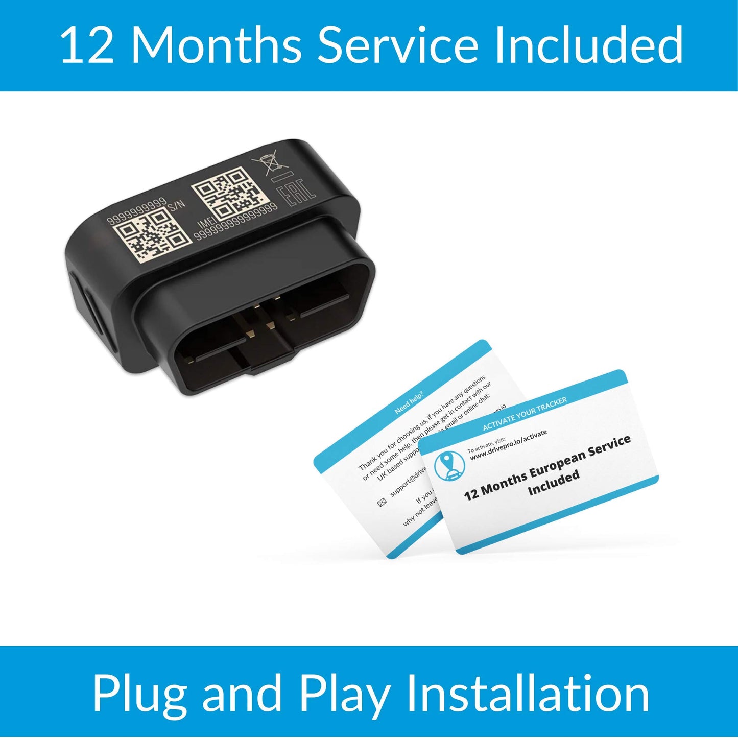 DrivePro.io OBD GPS Tracker - 12 Month Pro Service