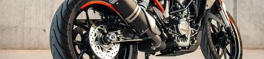 Close-up of a modern motorcycle