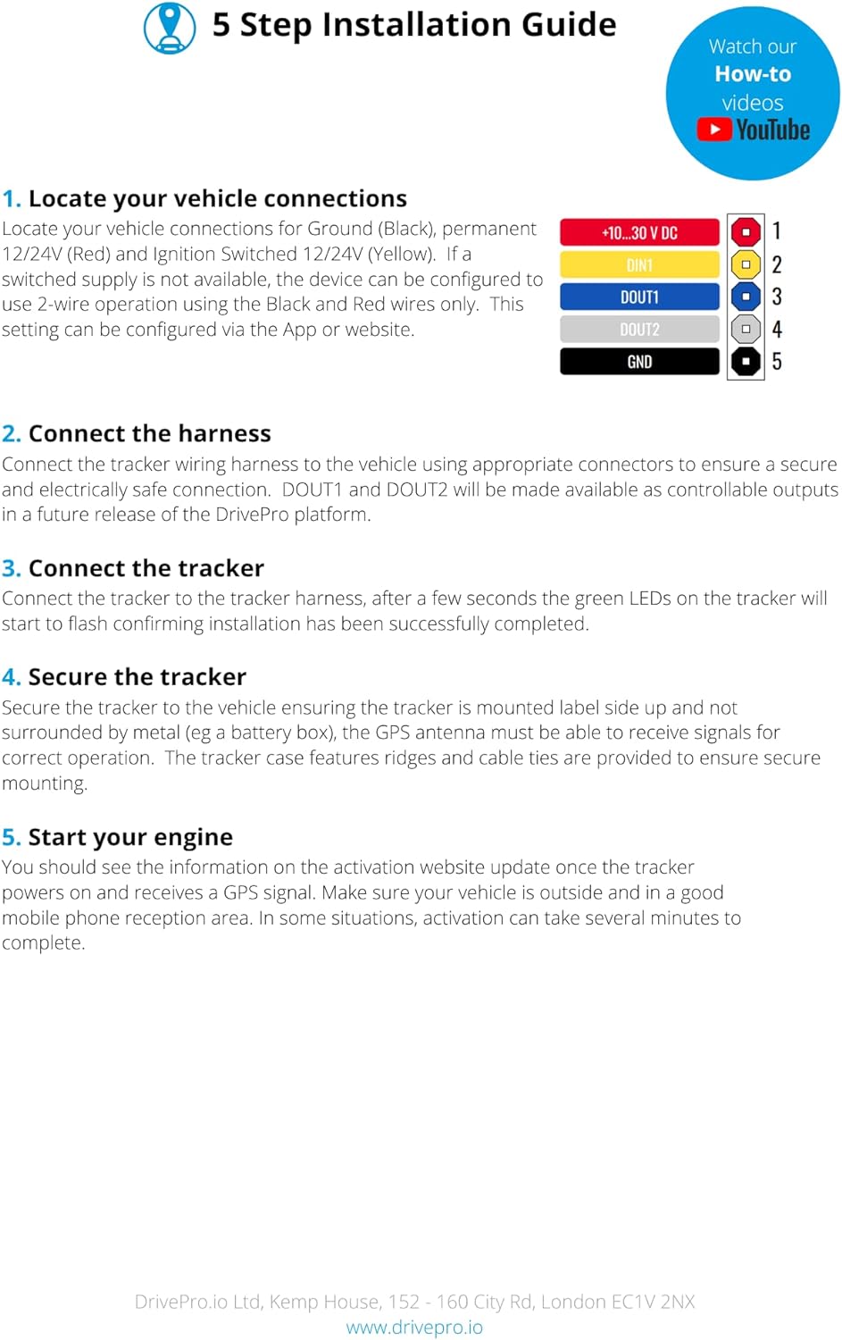 Drivepro FMB965 Low Power GPS Tracker 1 Month Pro Service Bundle